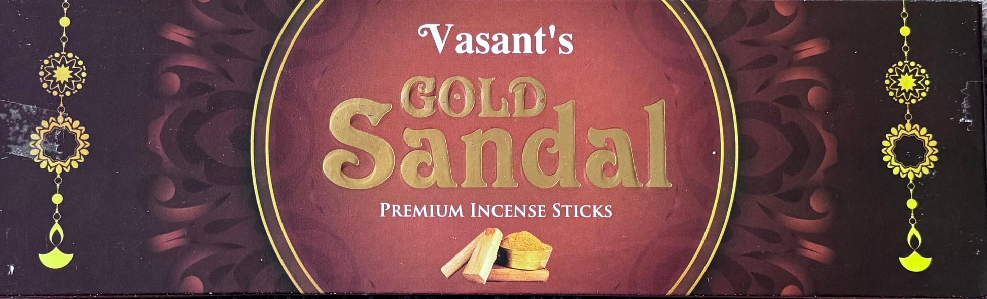 Vasants Gold Sandal Agarbatti 50g gurumart.co.nz