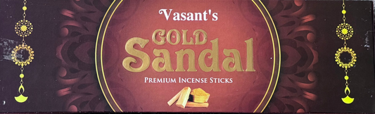 Vasants Gold Sandal Agarbatti 50g gurumart.co.nz