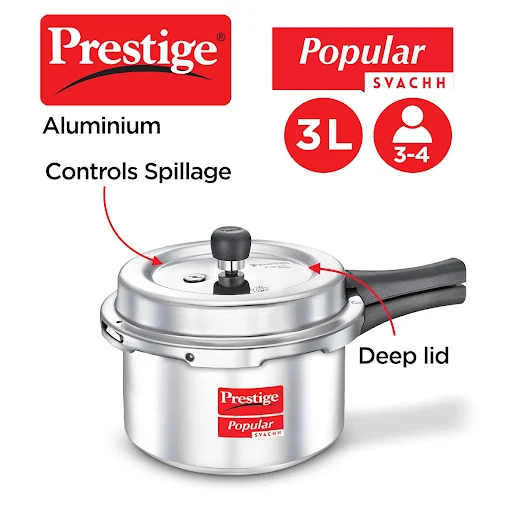 Prestige Popular+ Svachh Aluminium Pressure Cooker Prestige