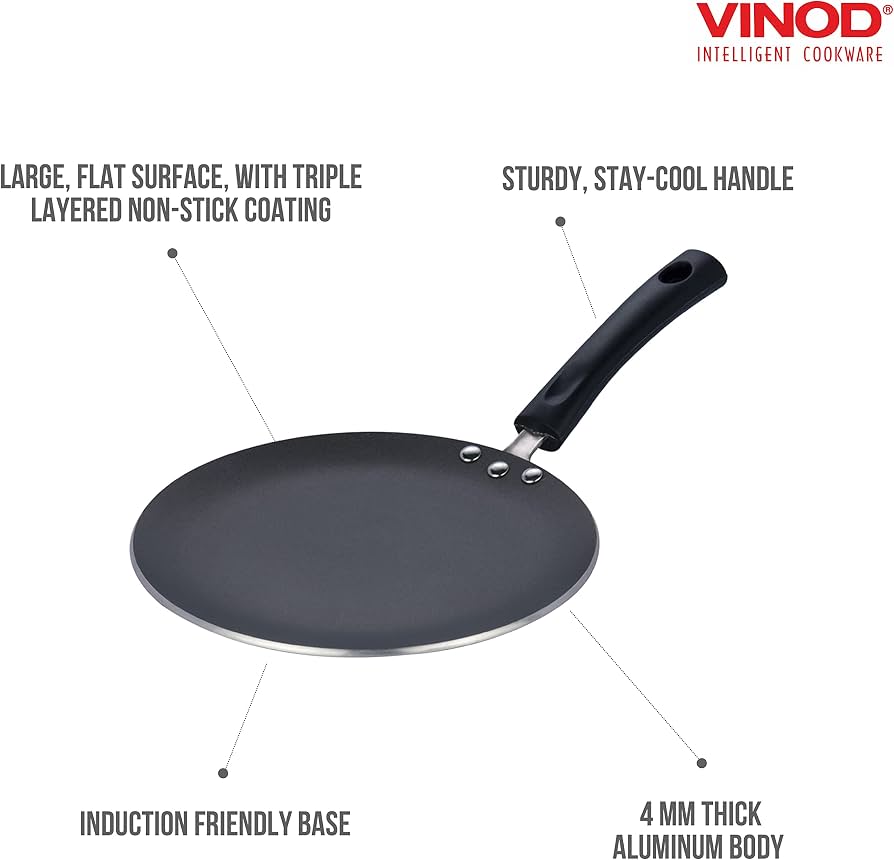 Vinod Zest Concave Induction Base Tawa 29cm gurumart.co.nz