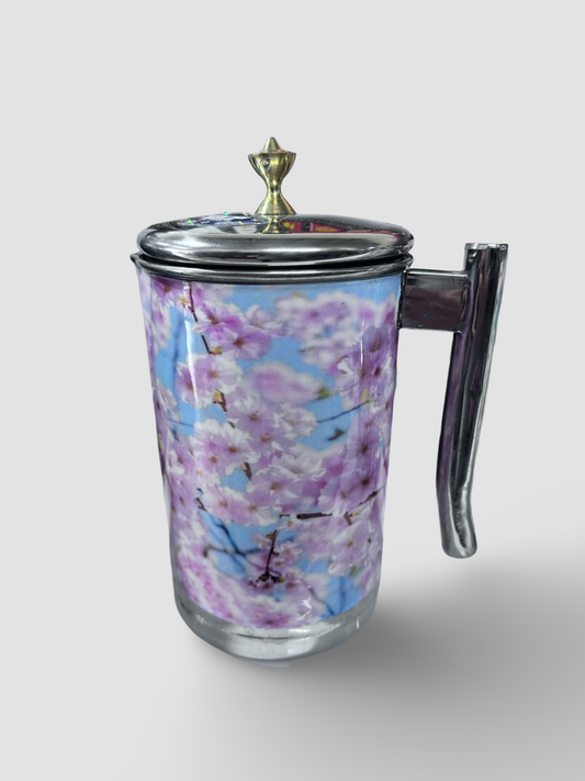 V.I.P Stainless Steel Balisto Water Jug - Pink & Blue Flowers VIP