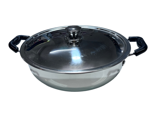 Black Chef Stainless Steel Kadahi Induction - 26 cm Black Chef