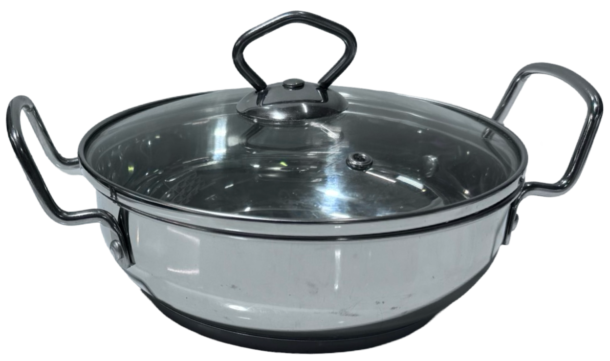 Vinod 1.5Ltrs SS Kadhai 18cm - Induction base Vinod