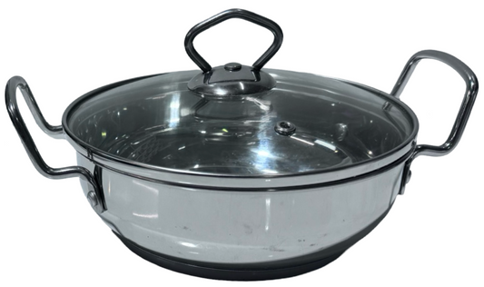Vinod 1.5Ltrs SS Kadhai 18cm - Induction base Vinod