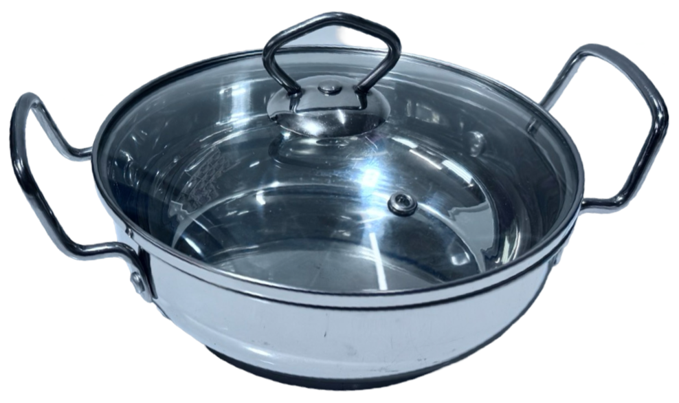 Vinod 1.5Ltrs SS Kadhai 18cm - Induction base Vinod