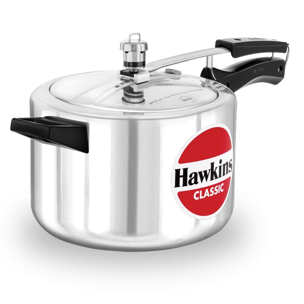 Hawkins Classic Aluminum Pressure Cooker, 5 Litre CL50 Hawkins