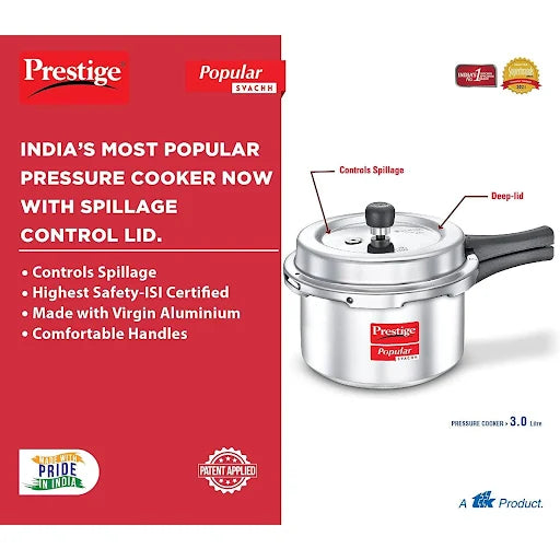 Prestige Popular Svachh 3 Ltrs Aluminium Prestige
